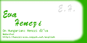 eva henczi business card